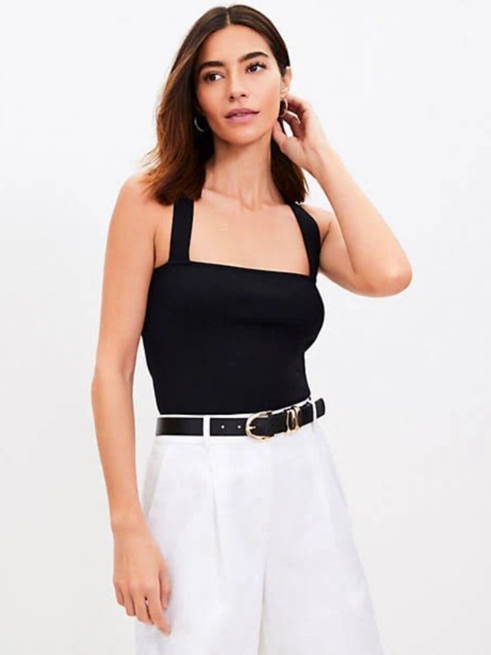 The Loft Ribbed Cross Strap Tank